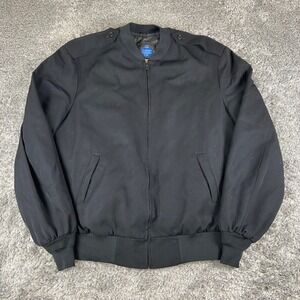 Neptune Garment Co Bomber Jacket Mens 44 Black Officer Wool Thinsulate Military